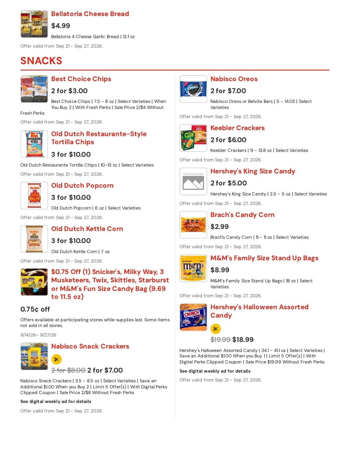 Hansen's IGA (East Troy, WI) Weekly Ad September 21 - 27, 2026