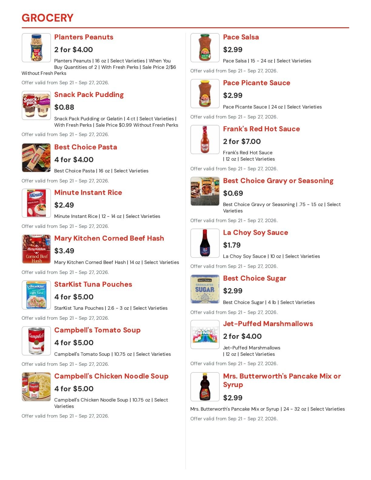 Hansen's IGA (East Troy, WI) Weekly Ad September 21 - 27, 2026