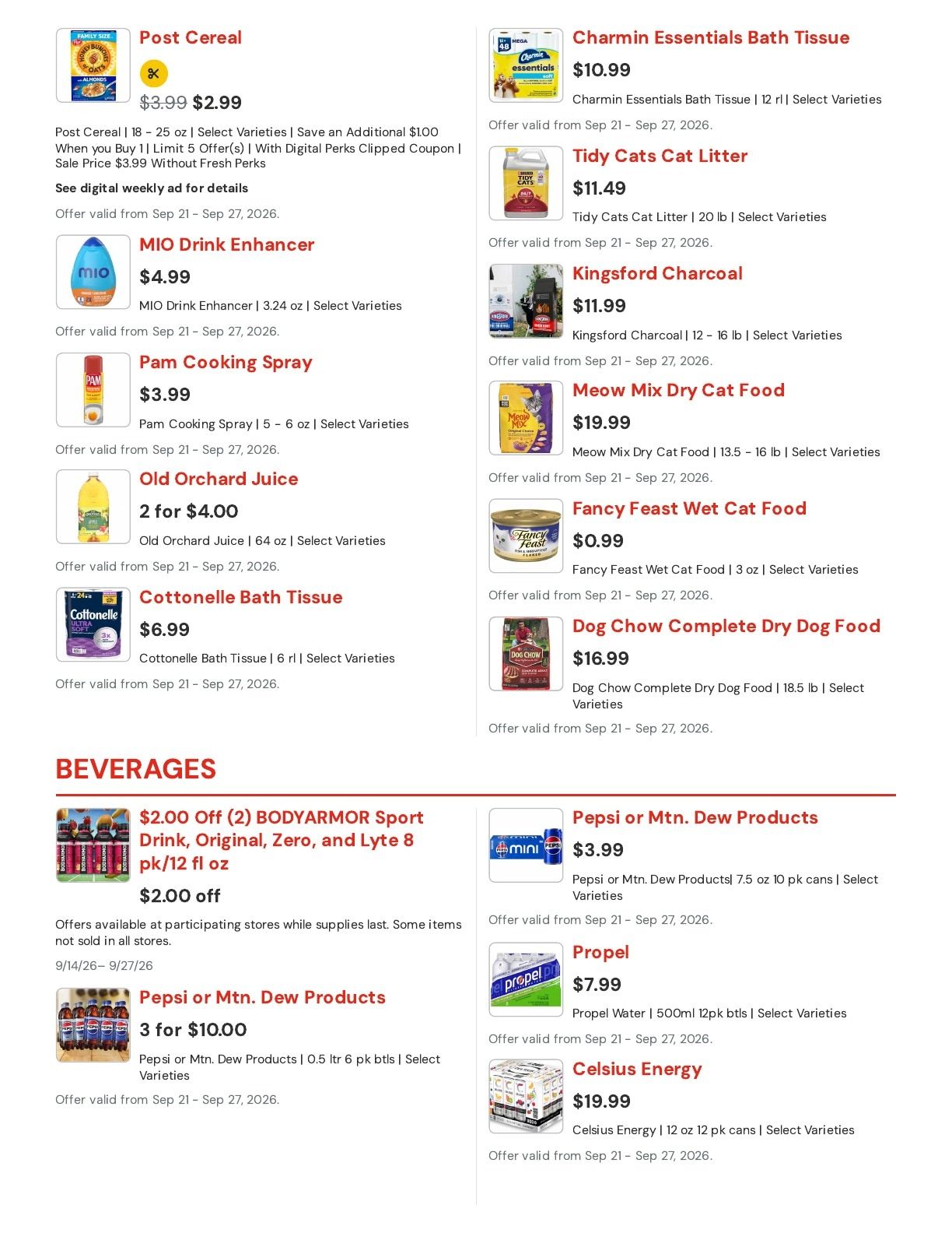Hansen's IGA (East Troy, WI) Weekly Ad September 21 - 27, 2026