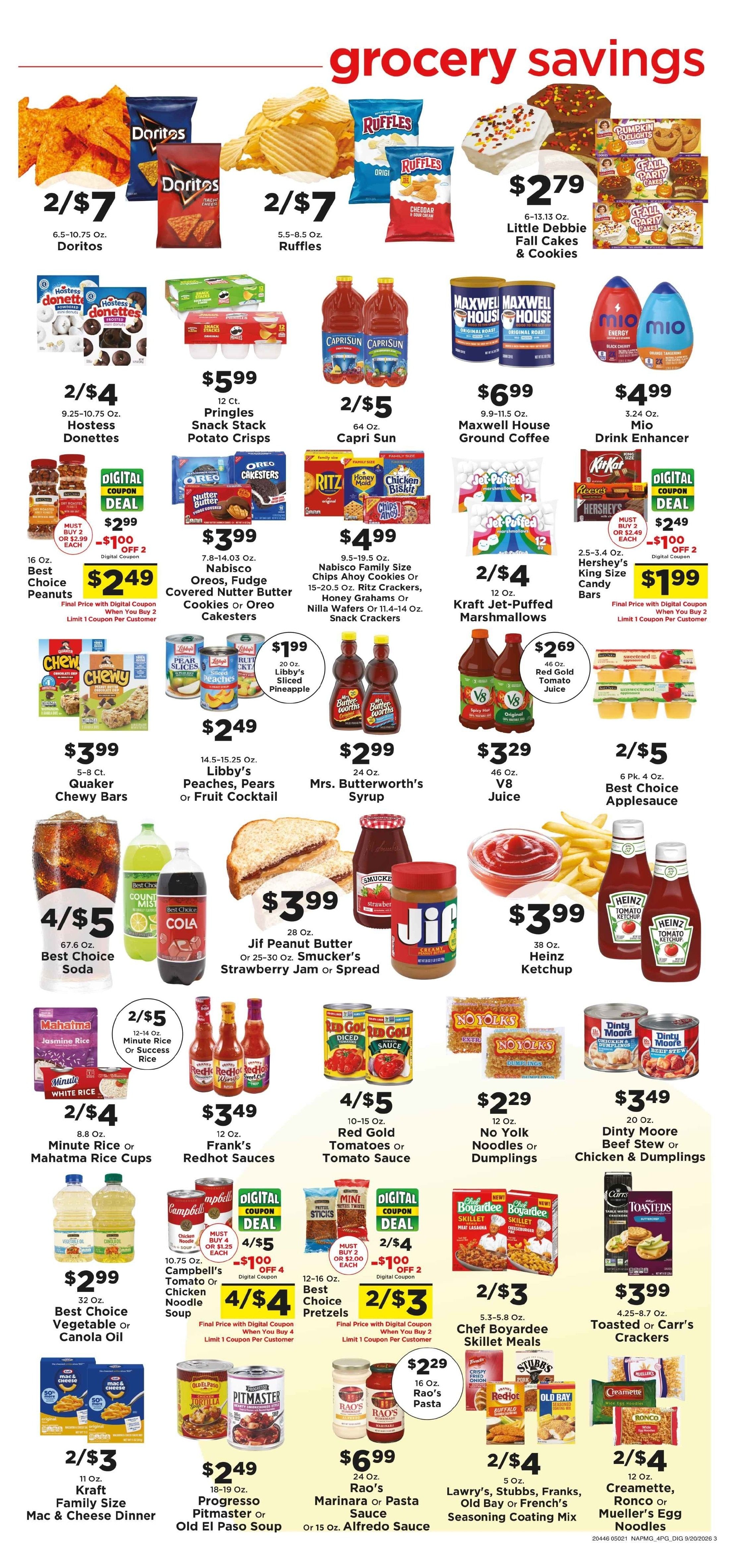 Chappell's Hometown Foods Weekly Ad September 21 - 27, 2026