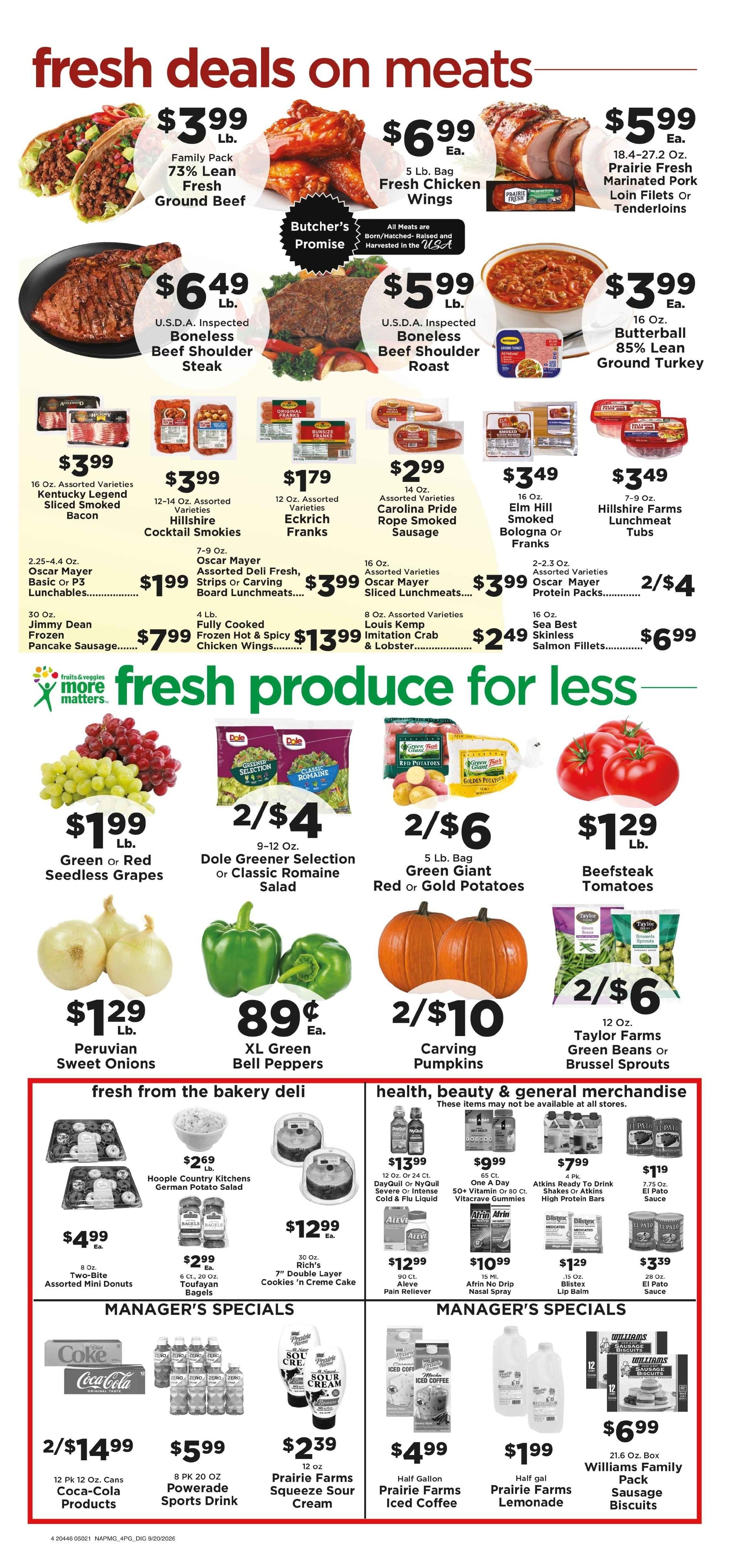 Chappell's Hometown Foods Weekly Ad September 21 - 27, 2026