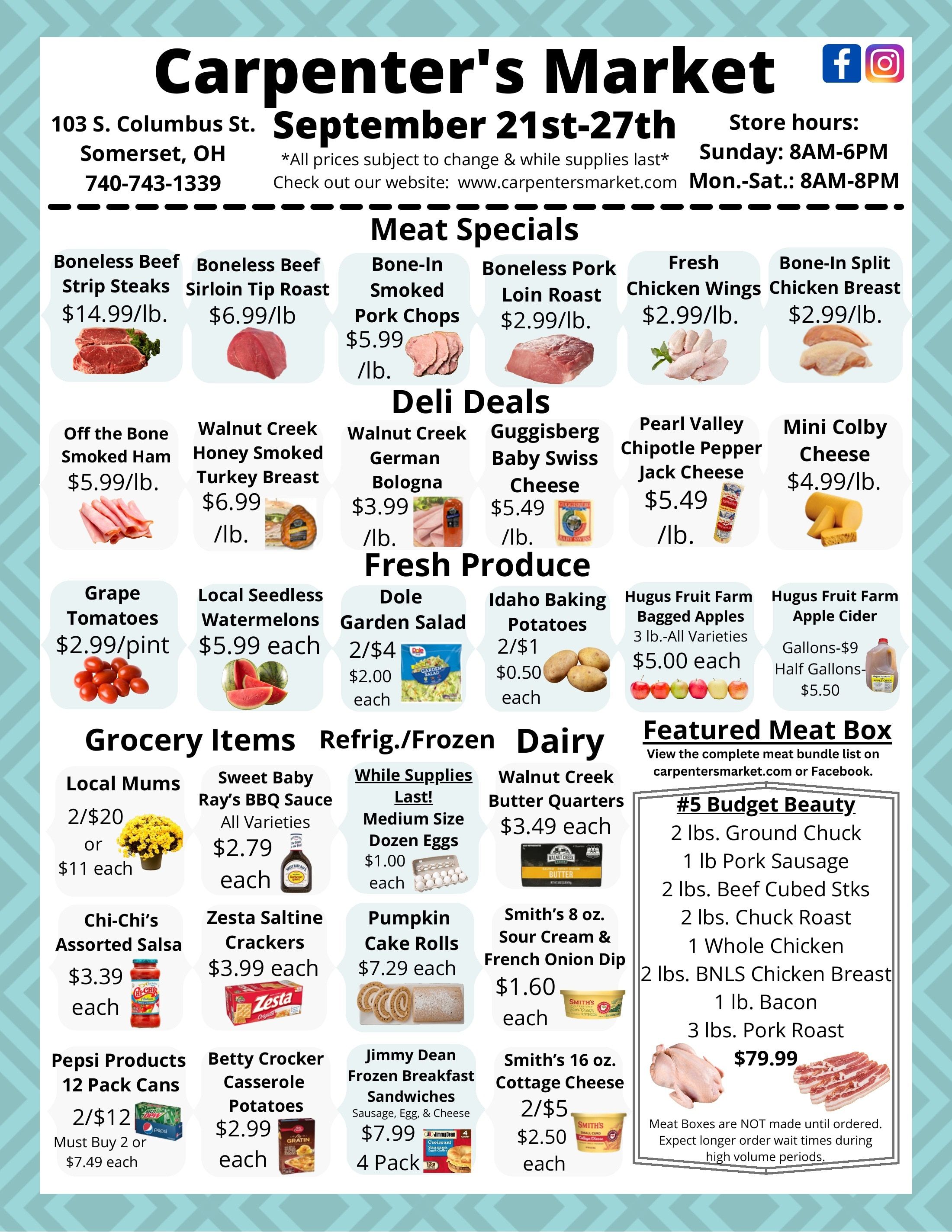 Carpenter's Market Weekly Ad September 21 - 27, 2026