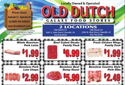 Old Dutch Supermarket Weekly Ad September 21 - 26, 2026