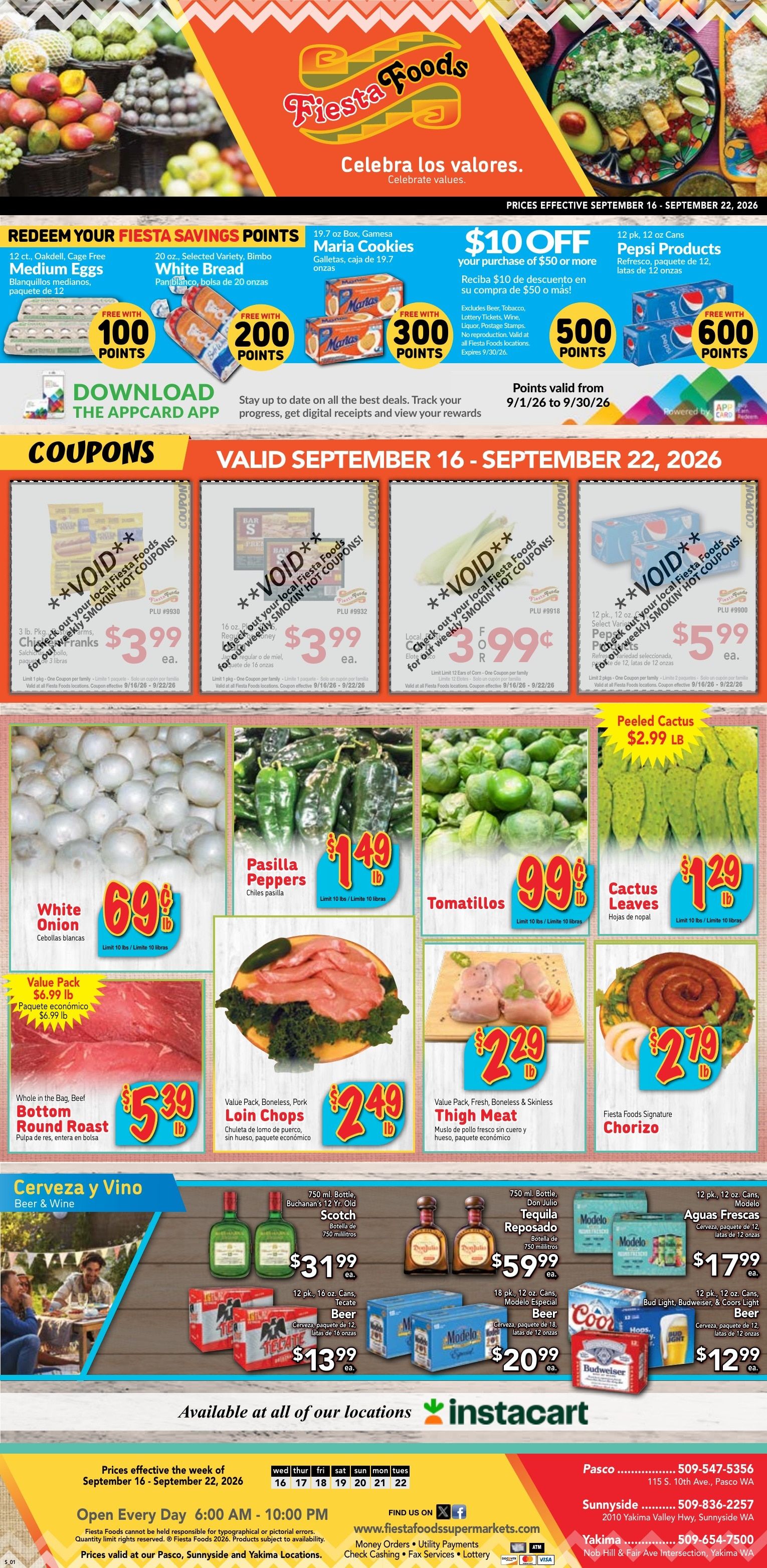 Fiesta Foods SuperMarkets Weekly Ad September 16 - 22, 2026