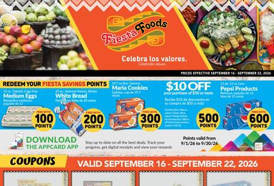 Fiesta Foods SuperMarkets Weekly Ad September 16 - 22, 2026