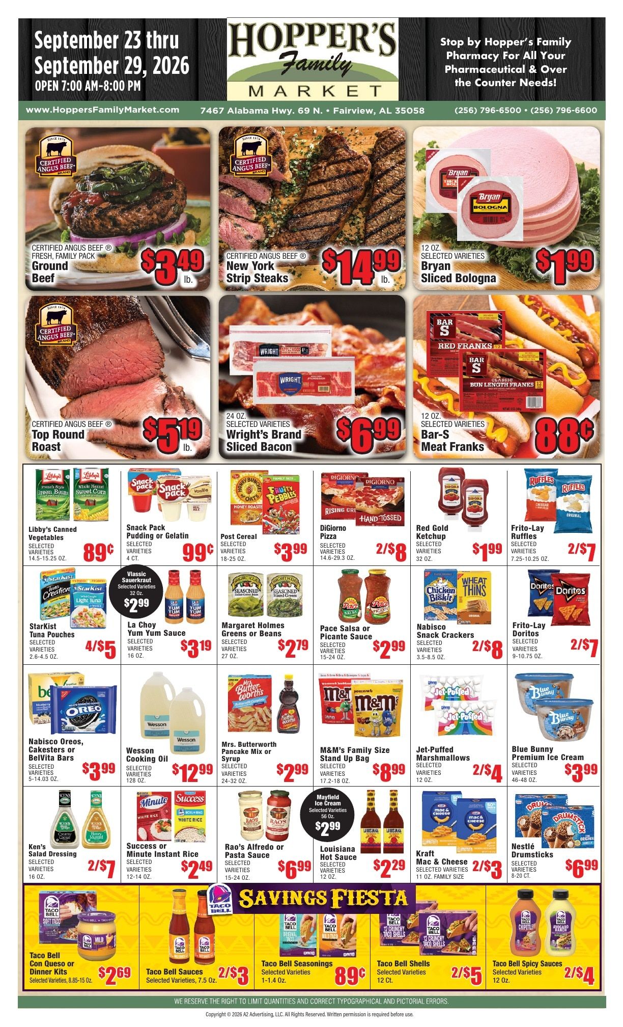 Hopper's Family Market Weekly Ad September 23 - 29, 2026