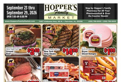 Hopper's Family Market Weekly Ad September 23 - 29, 2026