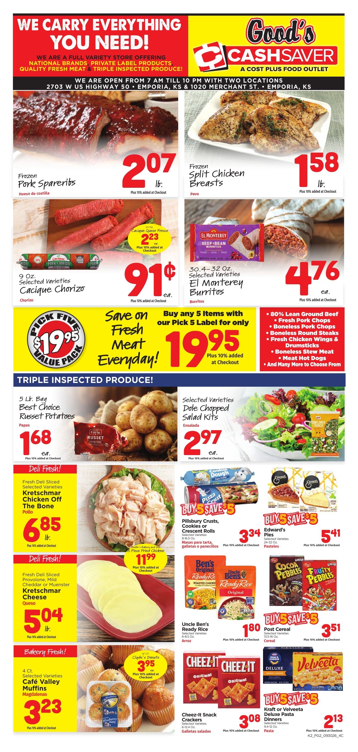 Good's Cash Saver Weekly Ad September 30 - October 6, 2026