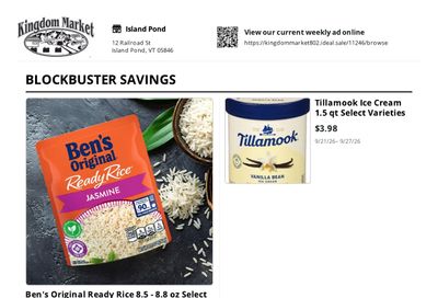 Kingdom Market Weekly Ad September 21 - 27, 2026