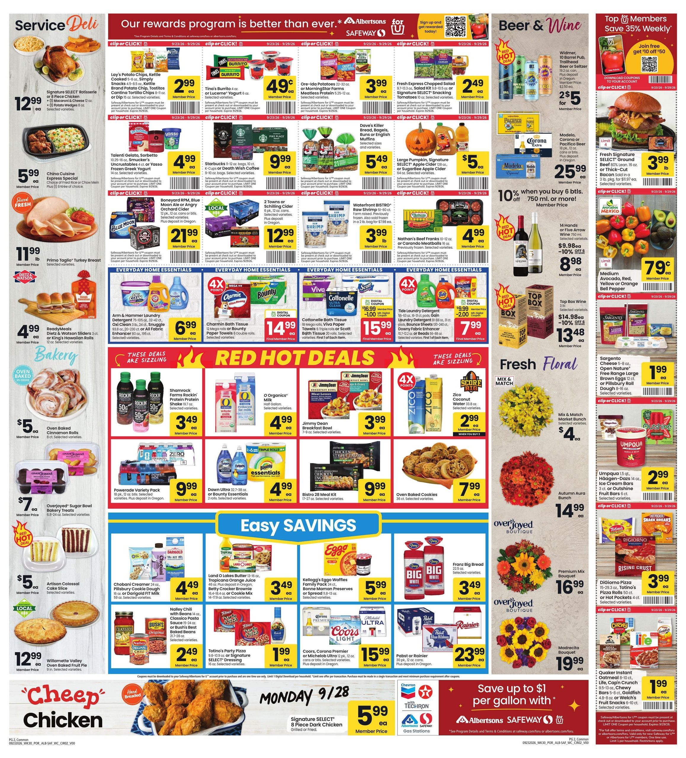 Albertsons (Adams Area, OR) Weekly Ad September 23 - 29, 2026