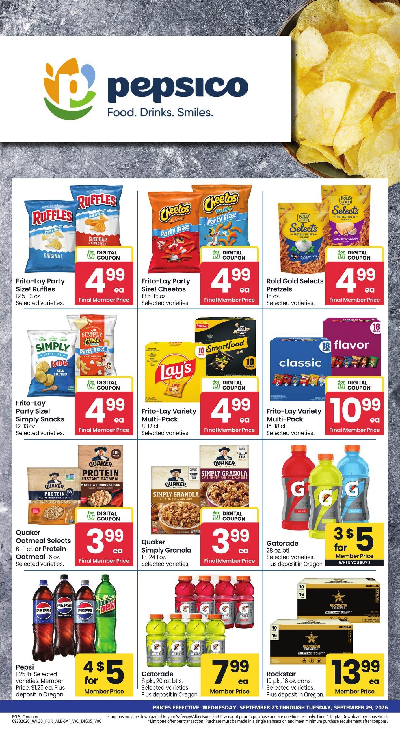 Albertsons (Adams Area, OR) Weekly Ad September 23 - 29, 2026