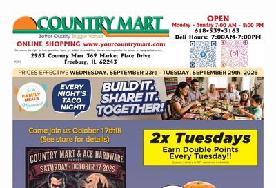 Your Country Mart Weekly Ad September 23 - 29, 2026