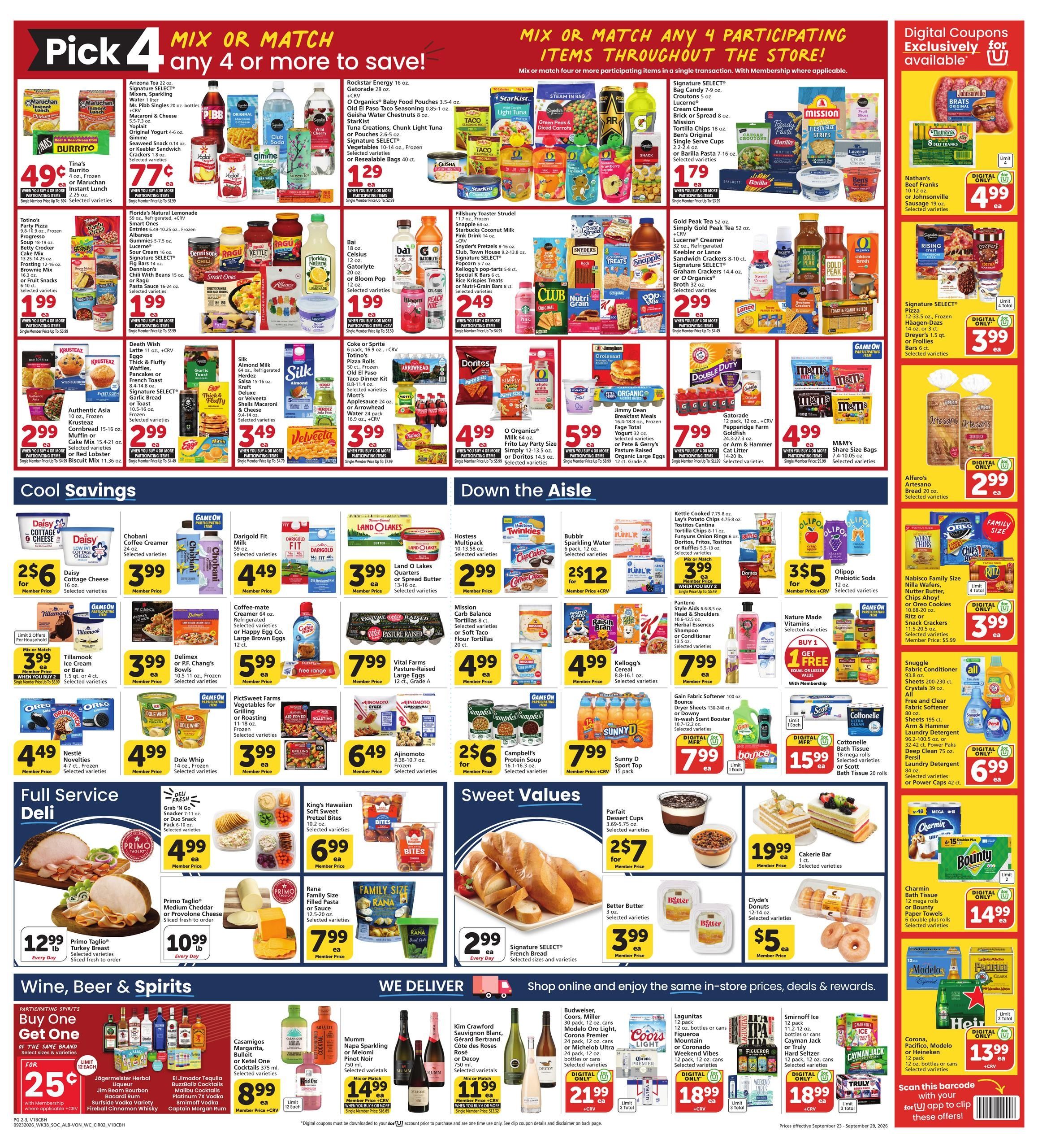 Albertsons (Anaheim Area, CA) Weekly Ad September 23 - 29, 2026
