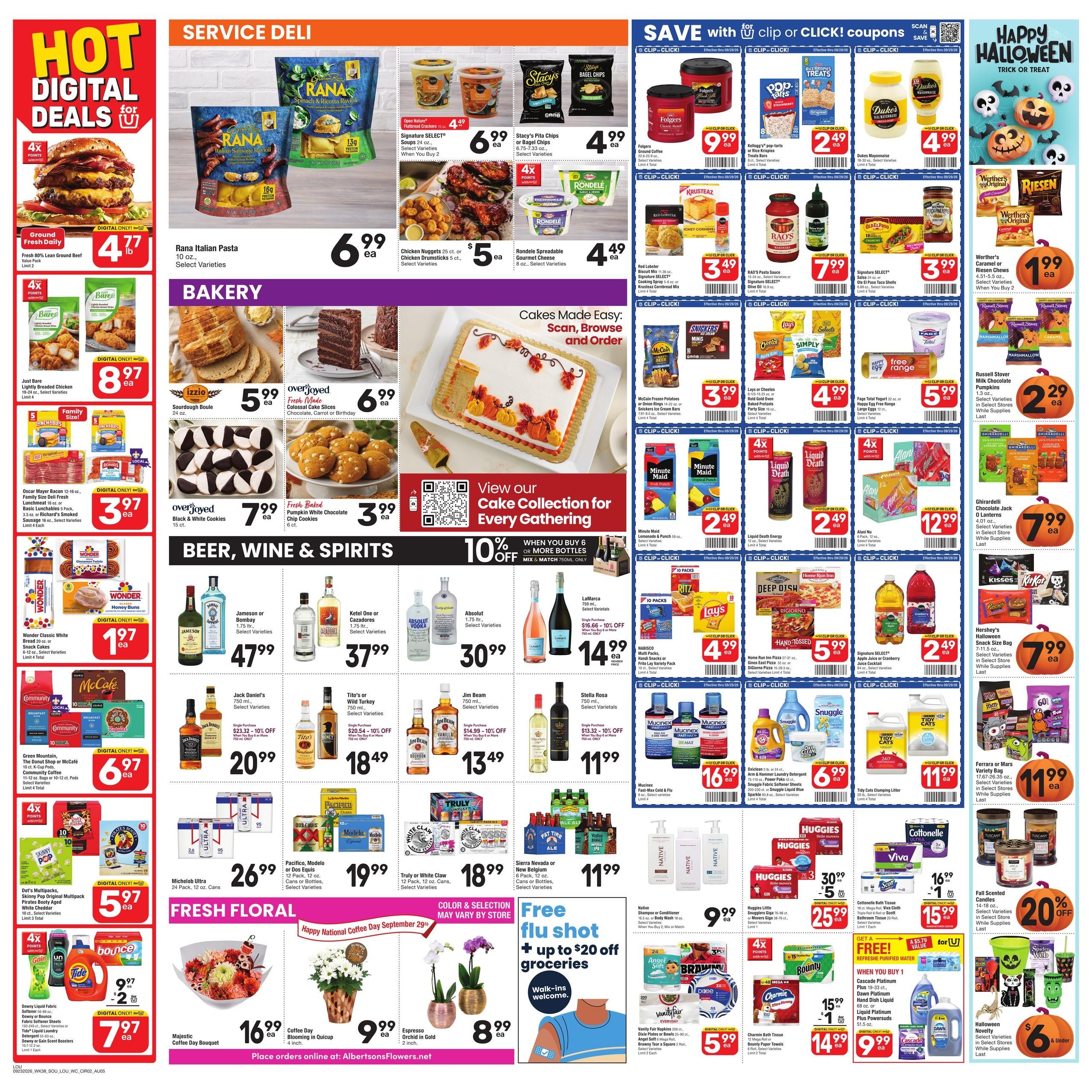 Albertsons (Addis Area, LA) Weekly Ad September 23 - 29, 2026