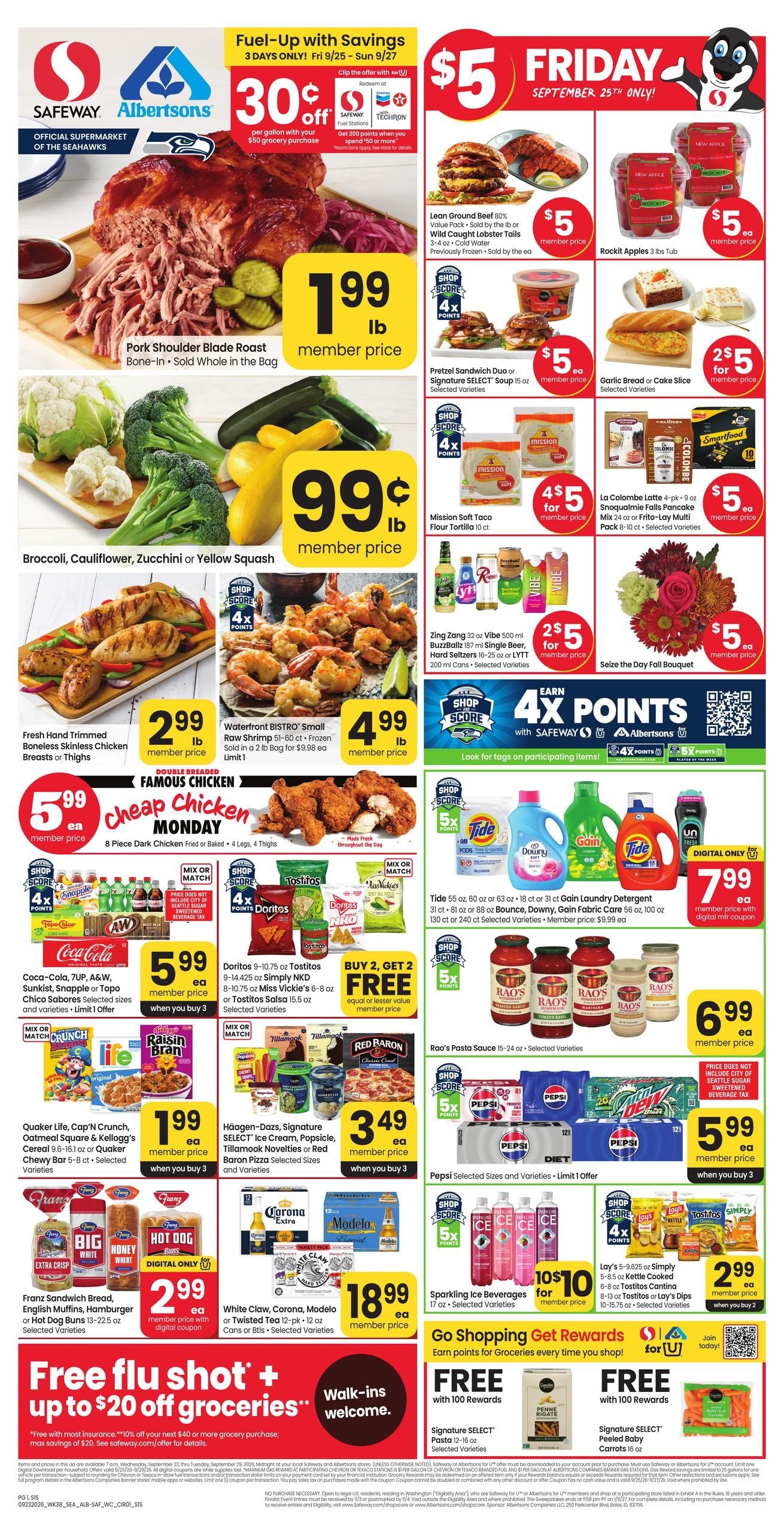 Albertsons (Bellevue-Seattle Area, WA) Weekly Ad September 23 - 29, 2026