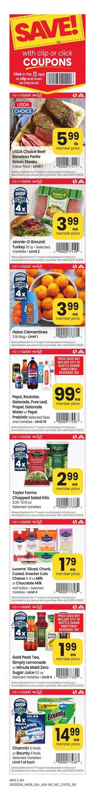 Albertsons (Bellevue-Seattle Area, WA) Weekly Ad September 23 - 29, 2026