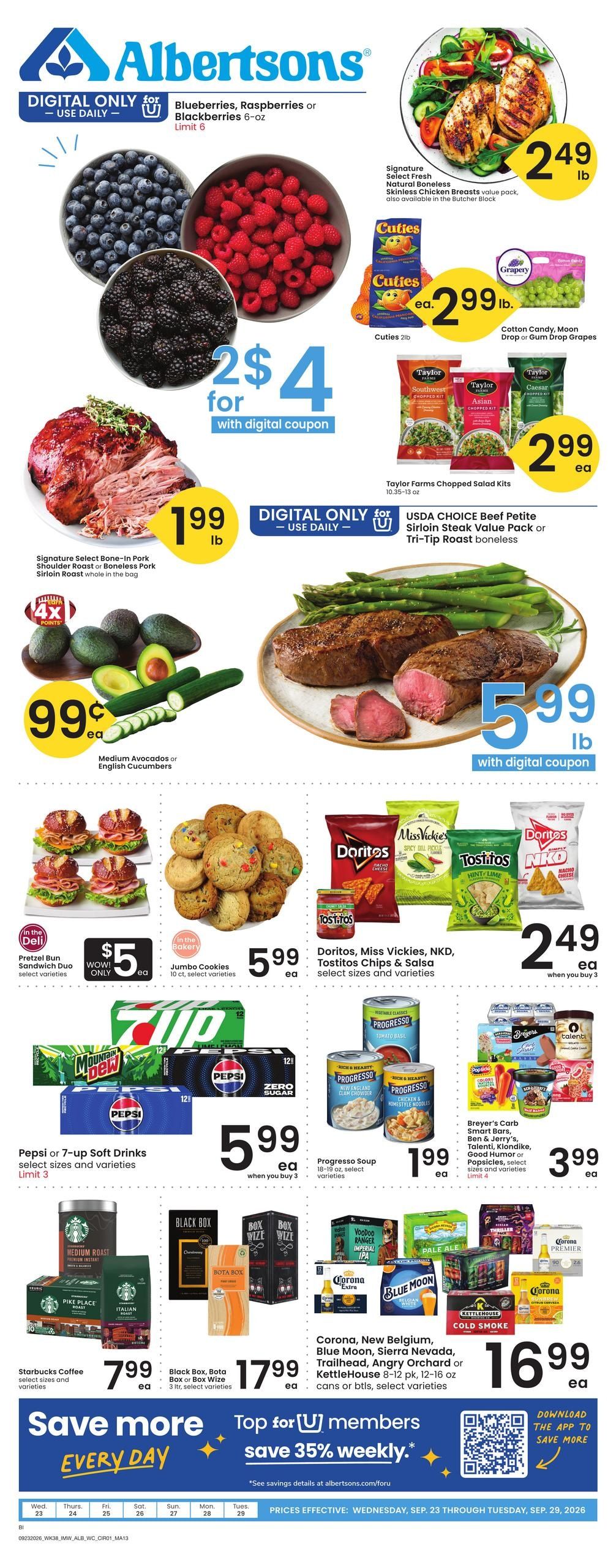 Albertsons (Billings Area, MT) Weekly Ad September 23 - 29, 2026