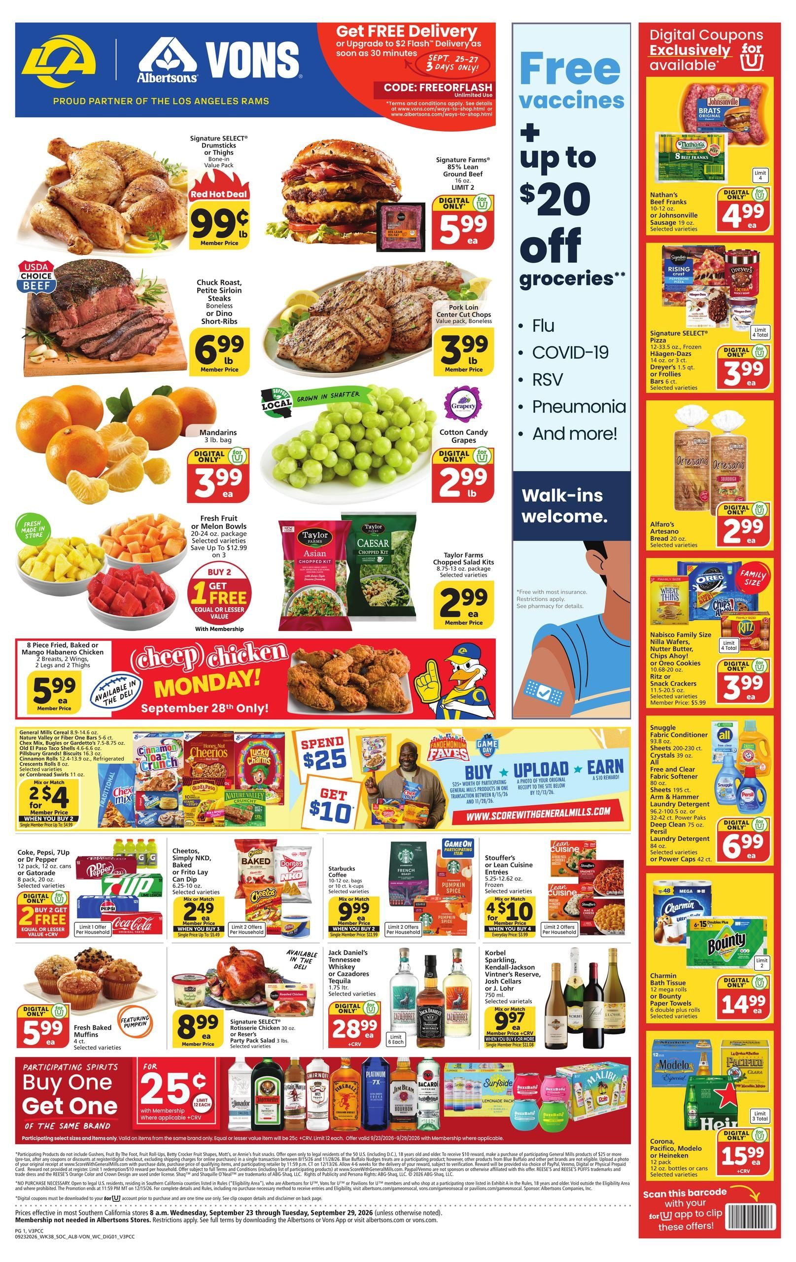 Albertsons (Cambria Area, CA) Weekly Ad September 23 - 29, 2026