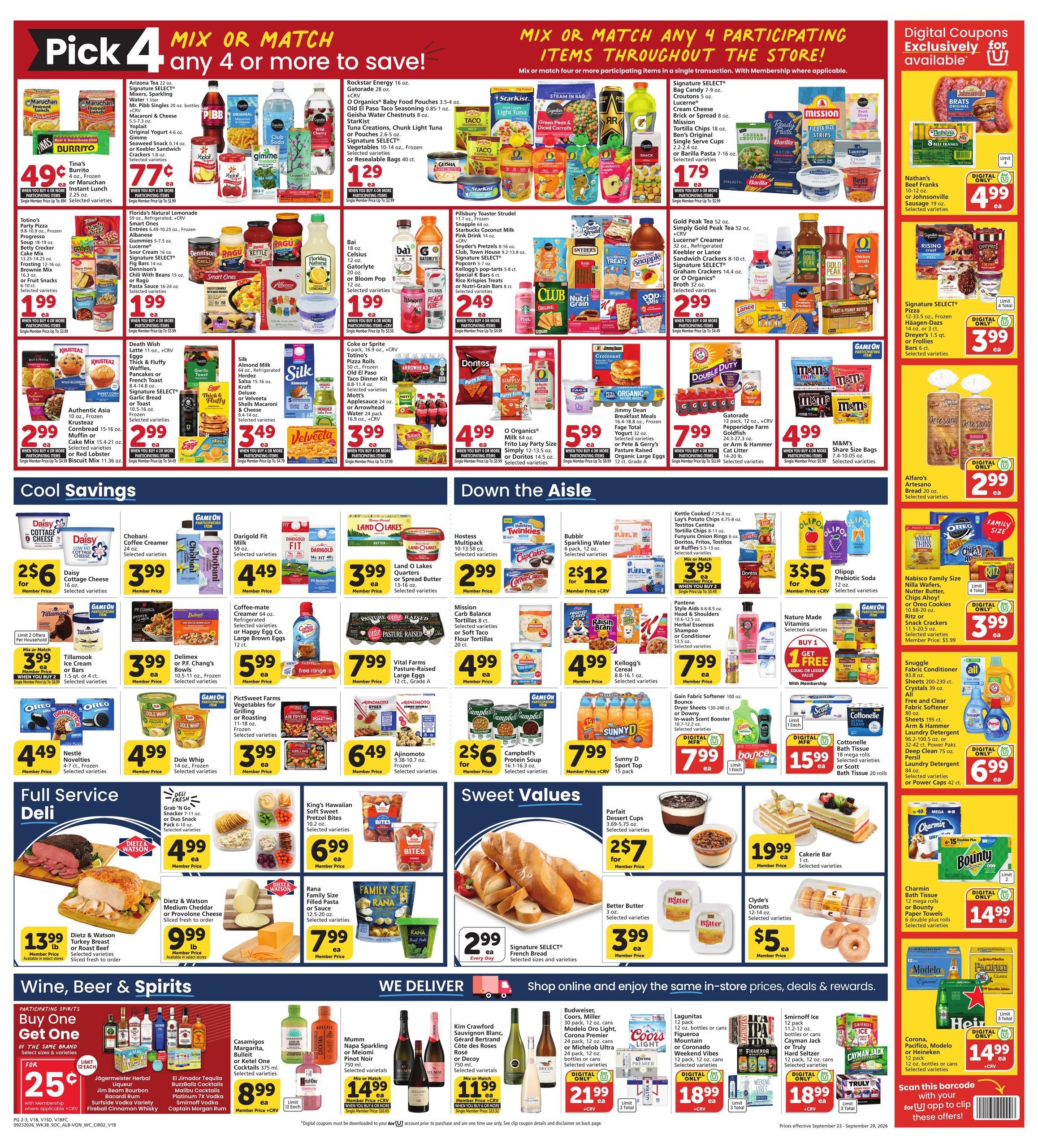 Albertsons (Bonsall Area, CA) Weekly Ad September 23 - 29, 2026