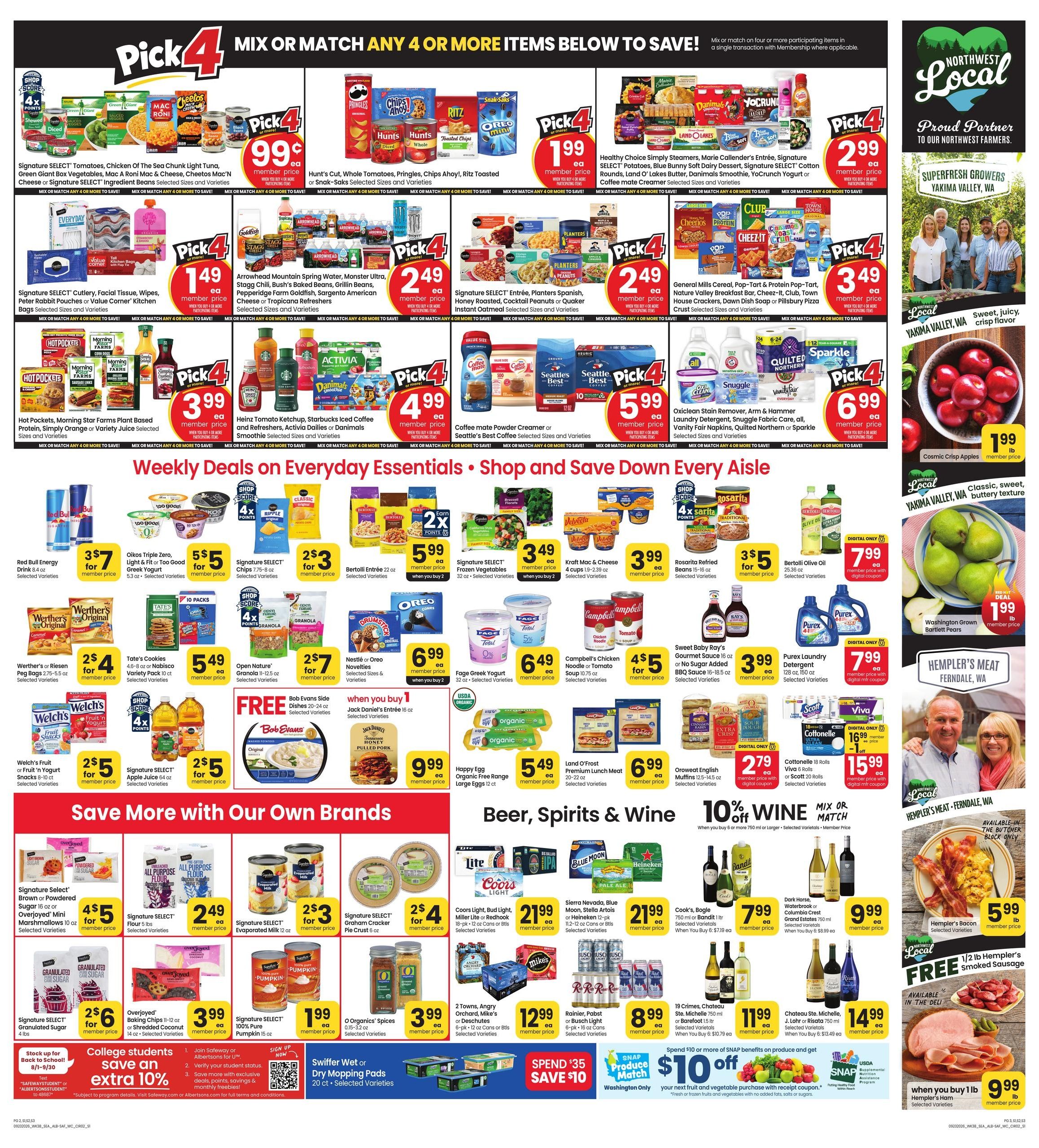 Albertsons (Everett Area, WA) Weekly Ad September 23 - 29, 2026