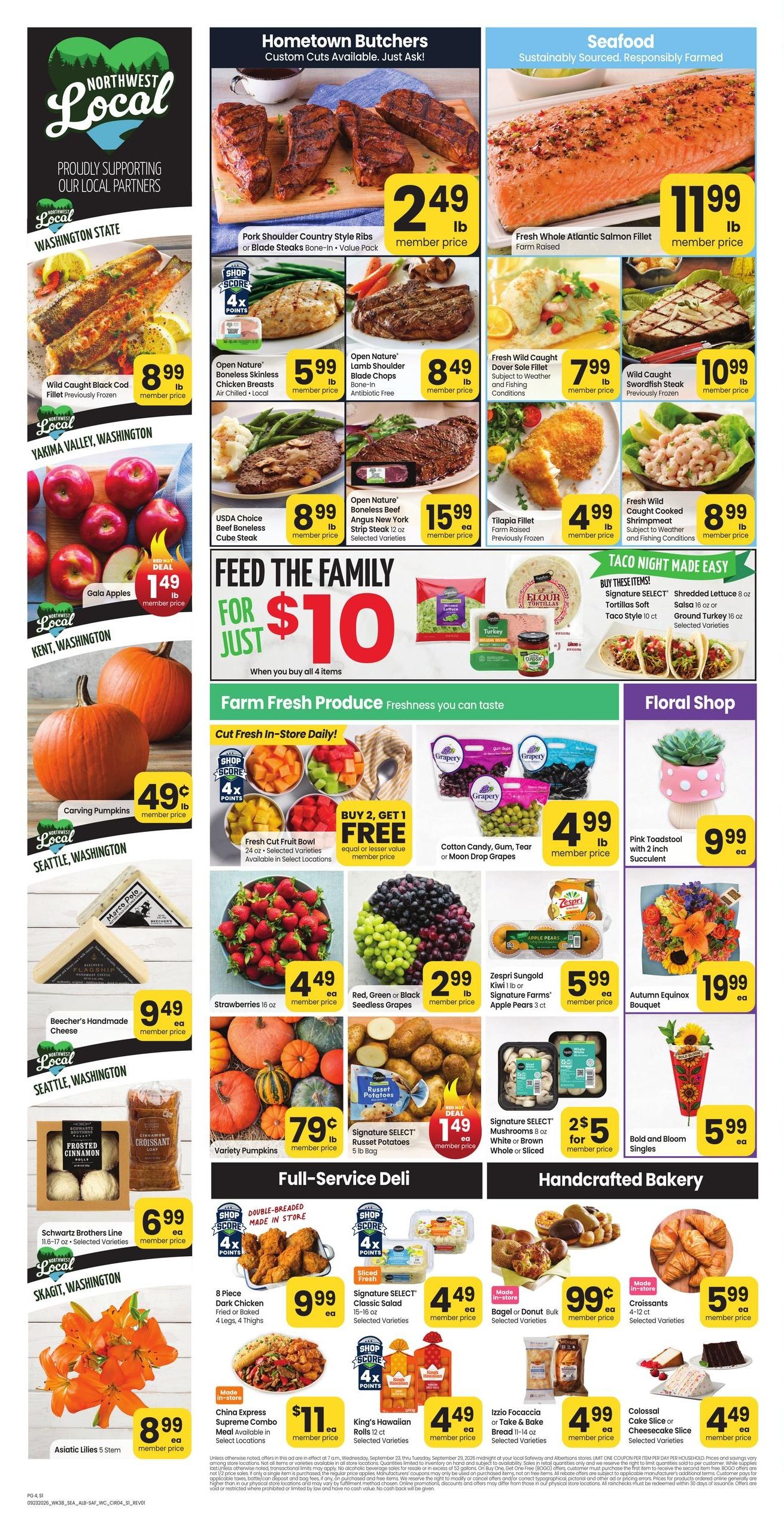 Albertsons (Kent Area, WA) Weekly Ad September 23 - 29, 2026