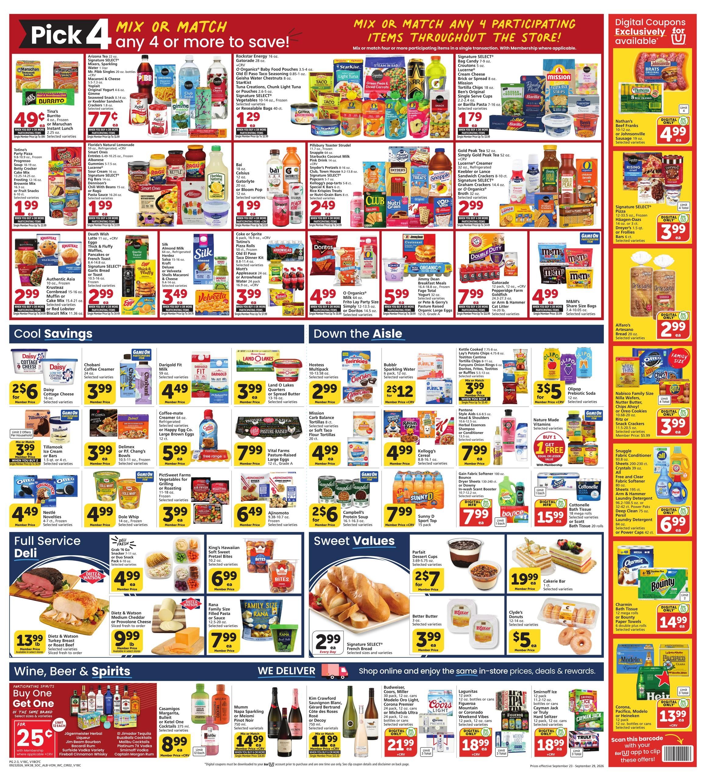 Albertsons (Fontana Area, CA) Weekly Ad September 23 - 29, 2026