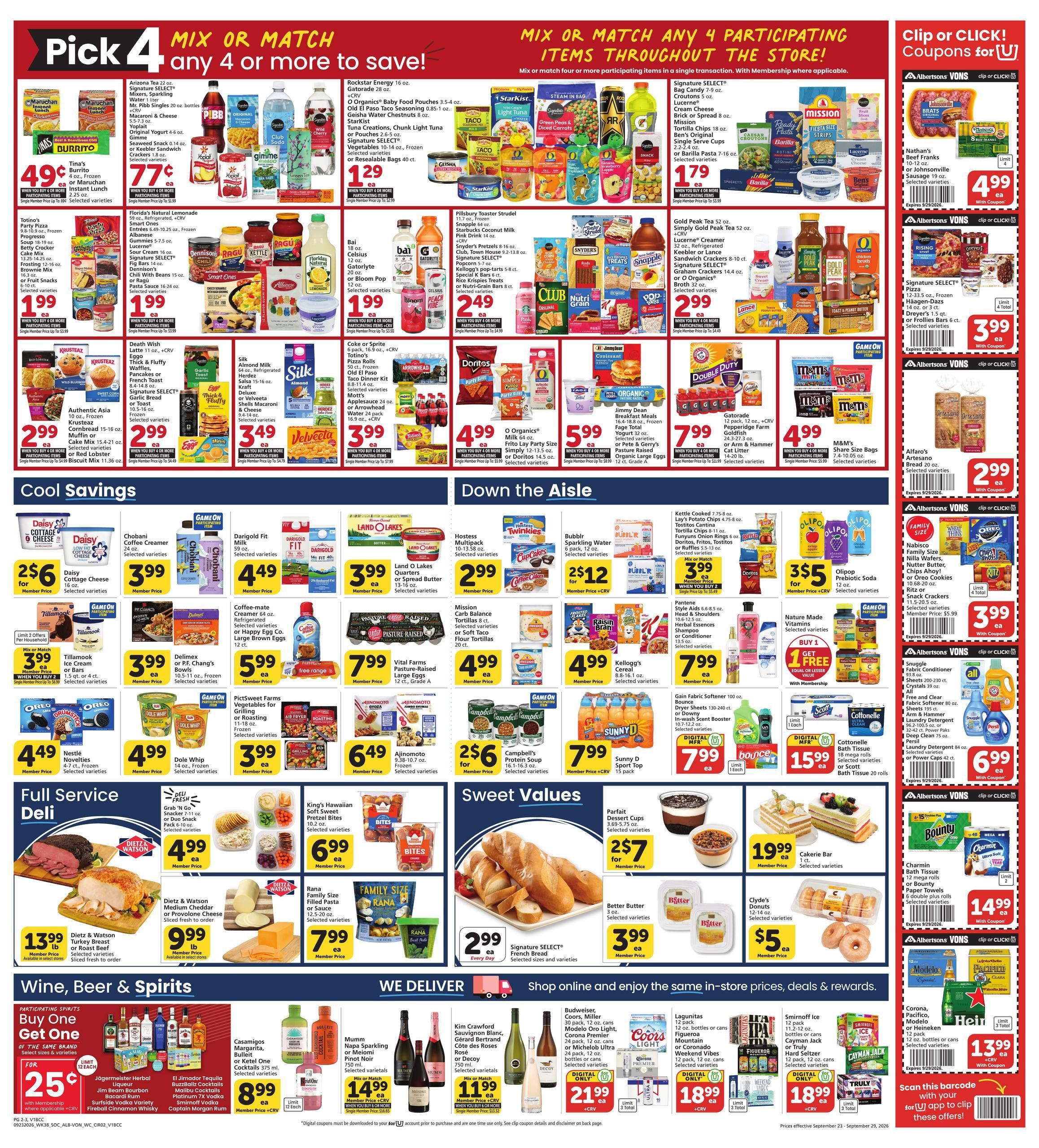 Albertsons (Hesperia Area, CA) Weekly Ad September 23 - 29, 2026