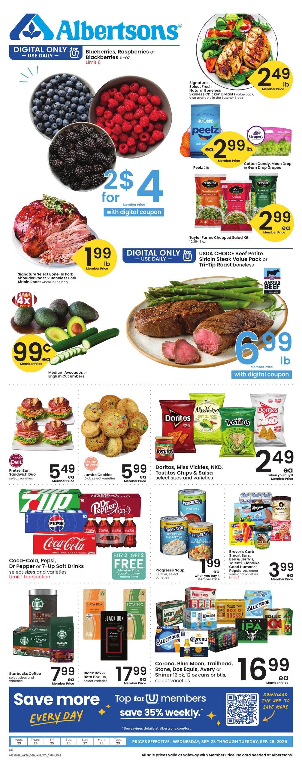 Albertsons (Ignacio Area, CO) Weekly Ad September 23 - 29, 2026