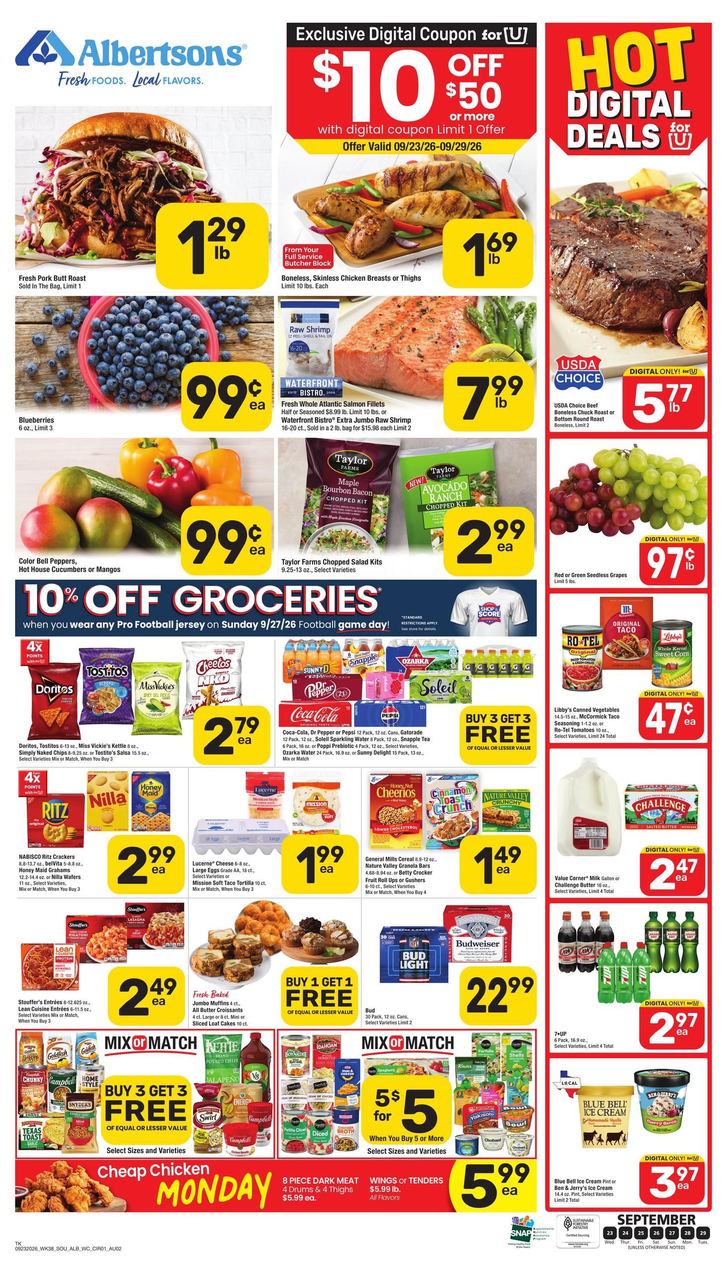 Albertsons (Linden Area, TX) Weekly Ad September 23 - 29, 2026
