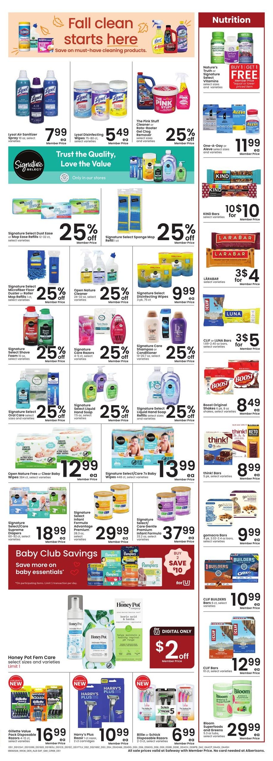 Albertsons (Florence-Pueblo Area, CO) Weekly Ad September 23 - 29, 2026