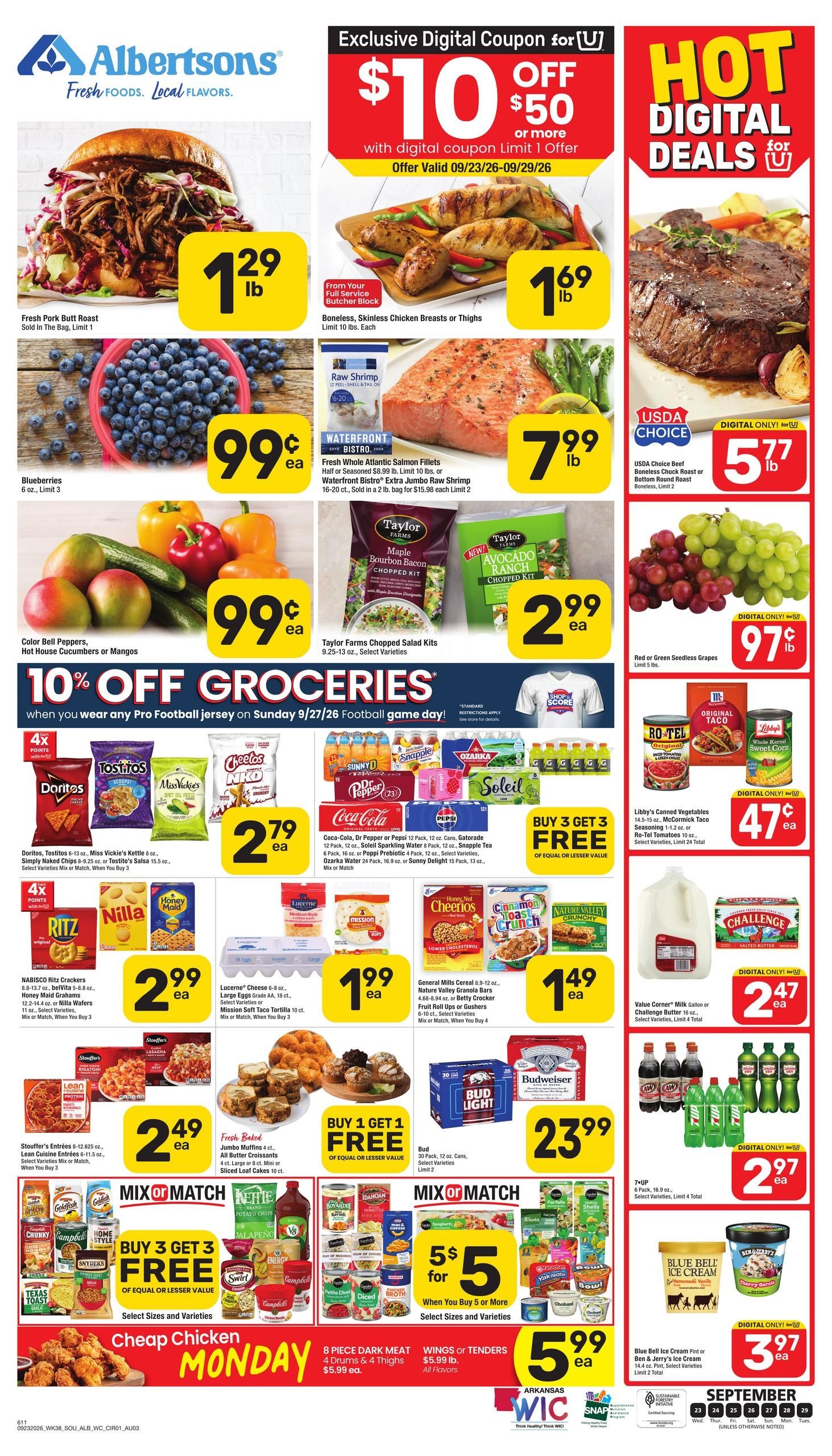 Albertsons (Texarkana Area, AR) Weekly Ad September 23 - 29, 2026