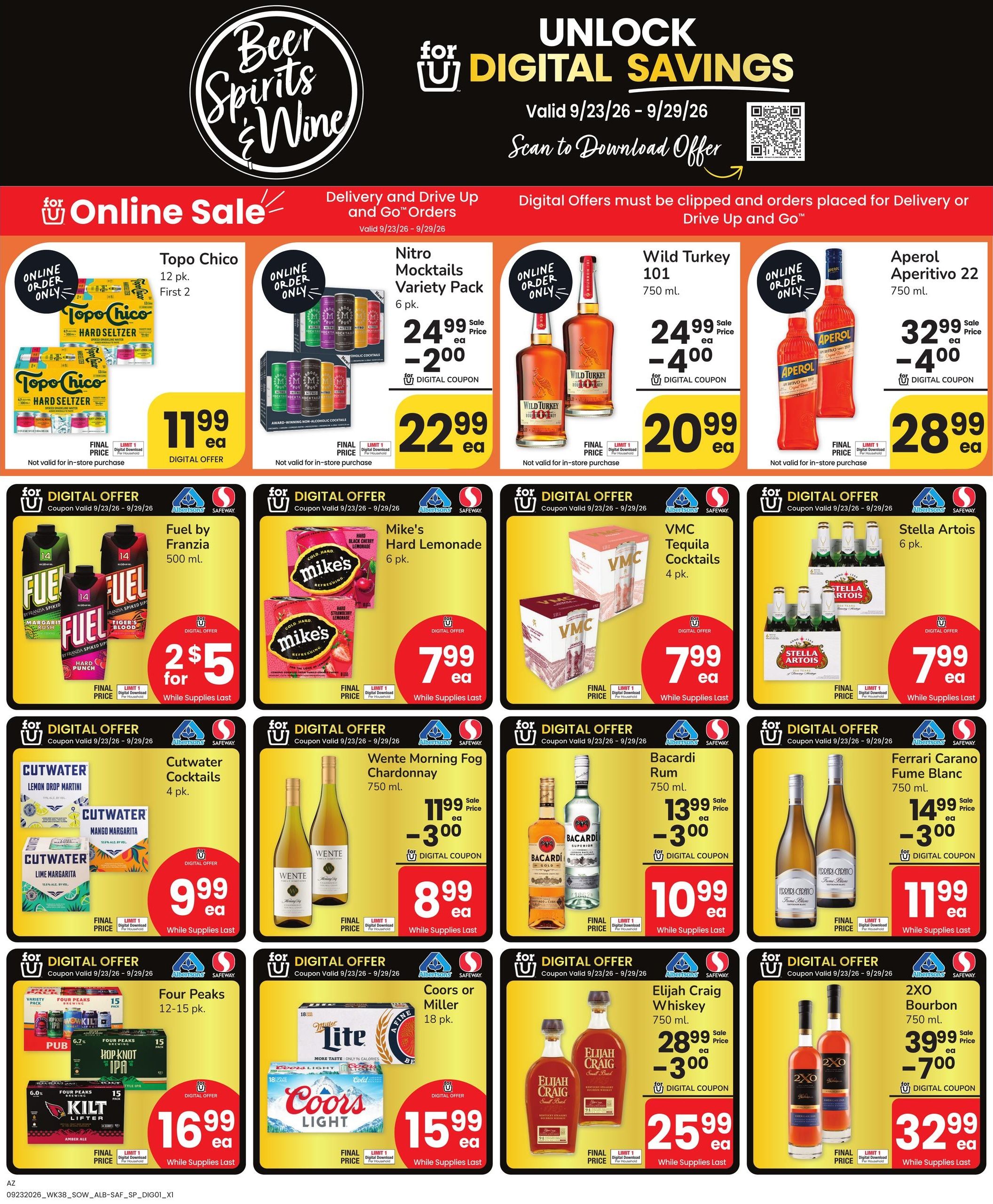 Albertsons (Tucson Area, AZ) Weekly Ad September 23 - 29, 2026