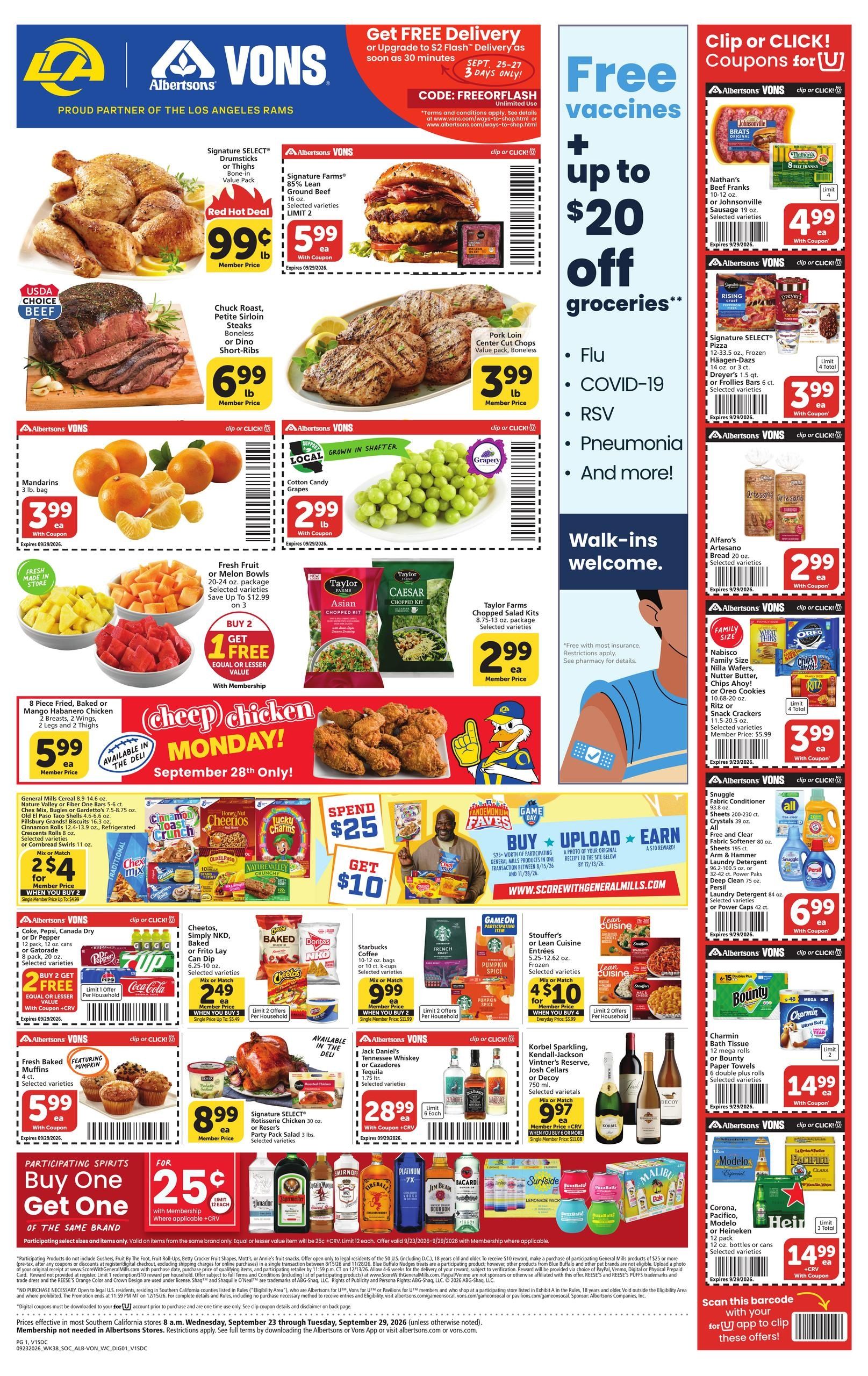 Albertsons (Coronado Area, CA) Weekly Ad September 23 - 29, 2026