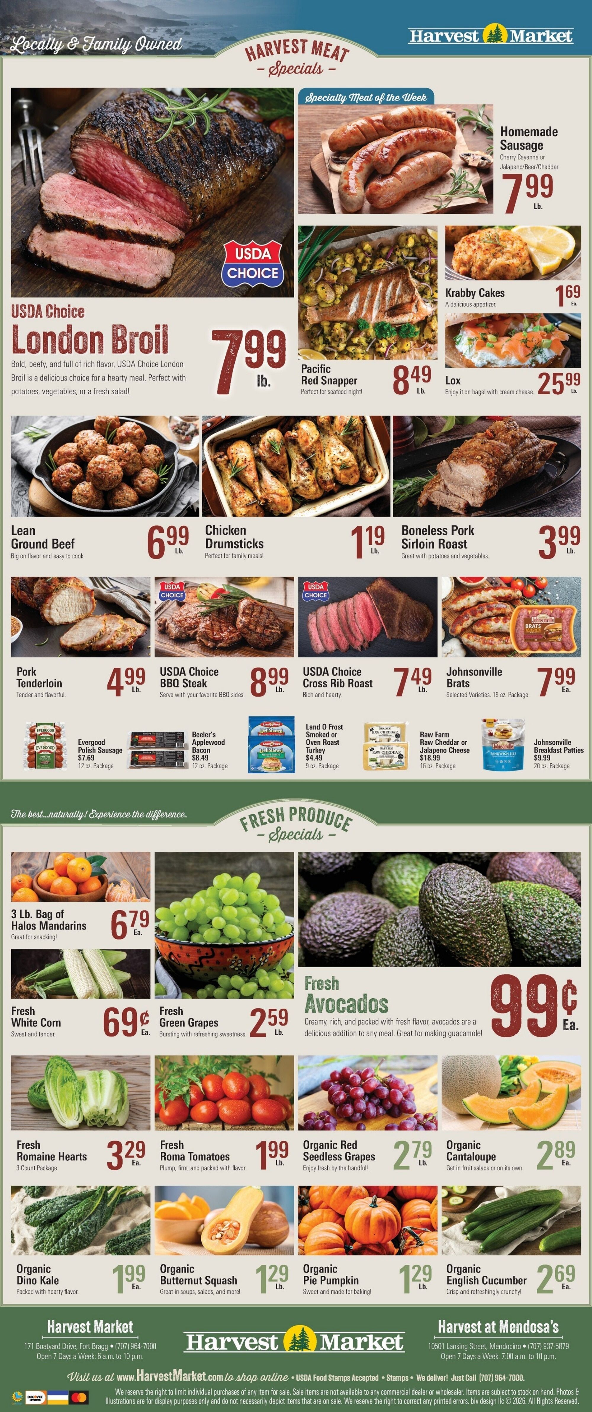 Harvest Market Fort Bragg Weekly Ad September 22 - 29, 2026