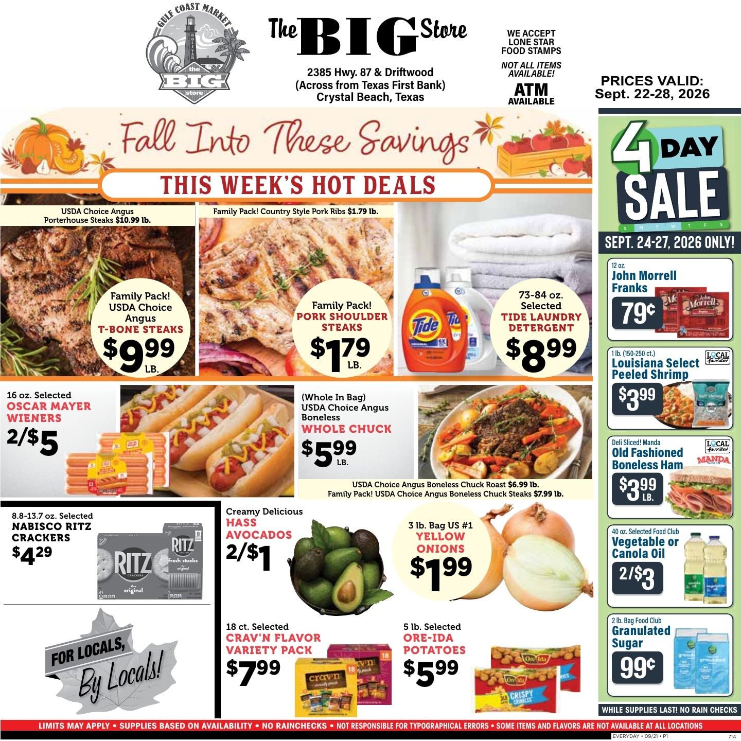 The Big Store Weekly Ad September 22 - 28, 2026