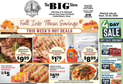 The Big Store Weekly Ad September 22 - 28, 2026