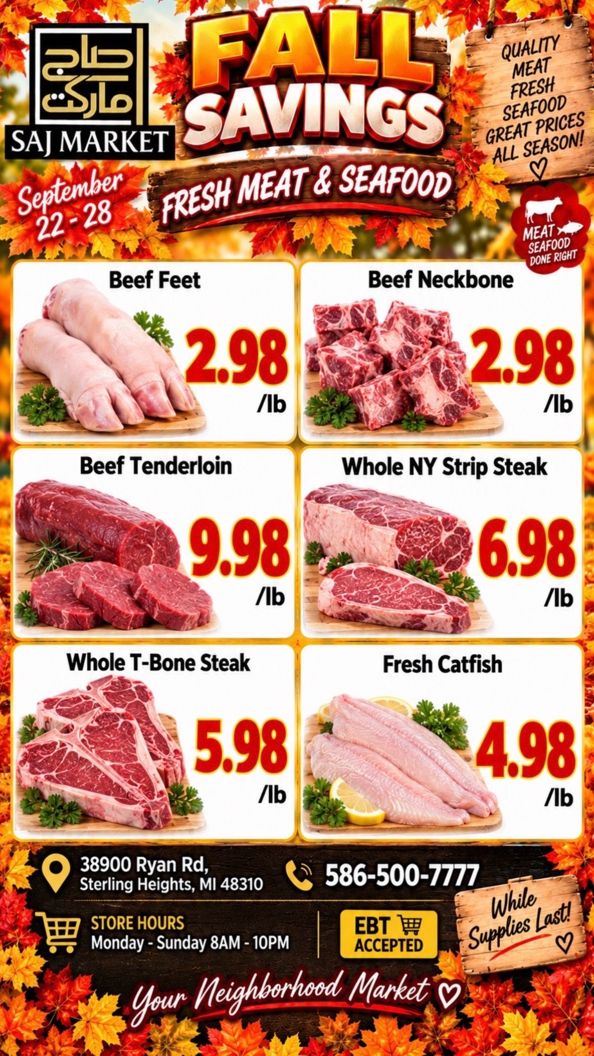 Saj Market Weekly Ad September 22 - 28, 2026
