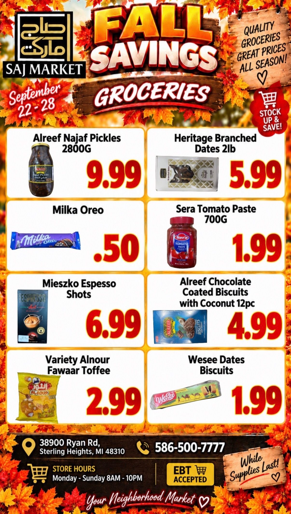 Saj Market Weekly Ad September 22 - 28, 2026