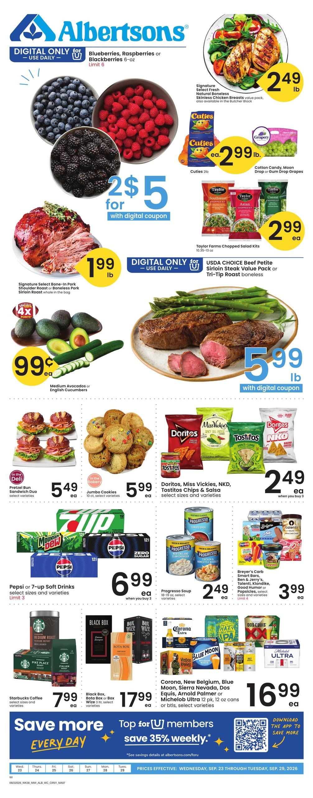 Albertsons (Williston Area, ND) Weekly Ad September 23 - 29, 2026