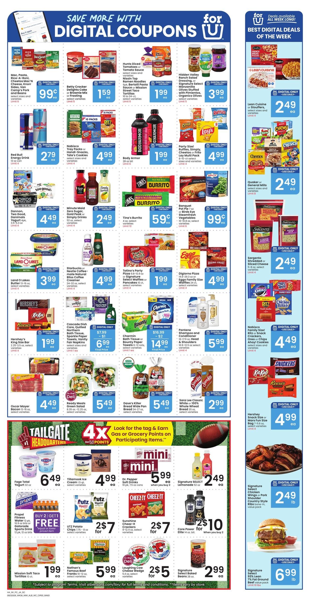 Albertsons (Williston Area, ND) Weekly Ad September 23 - 29, 2026