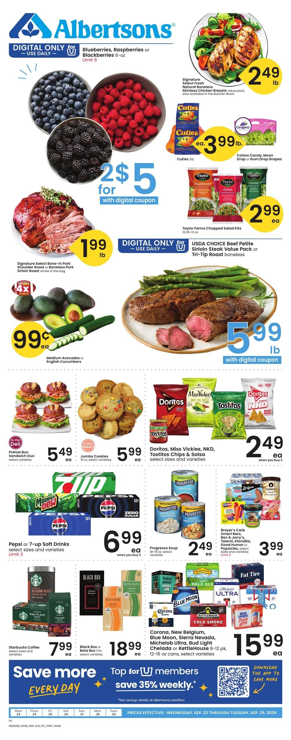 Albertsons (Burlington Area, WY) Weekly Ad September 23 - 29, 2026