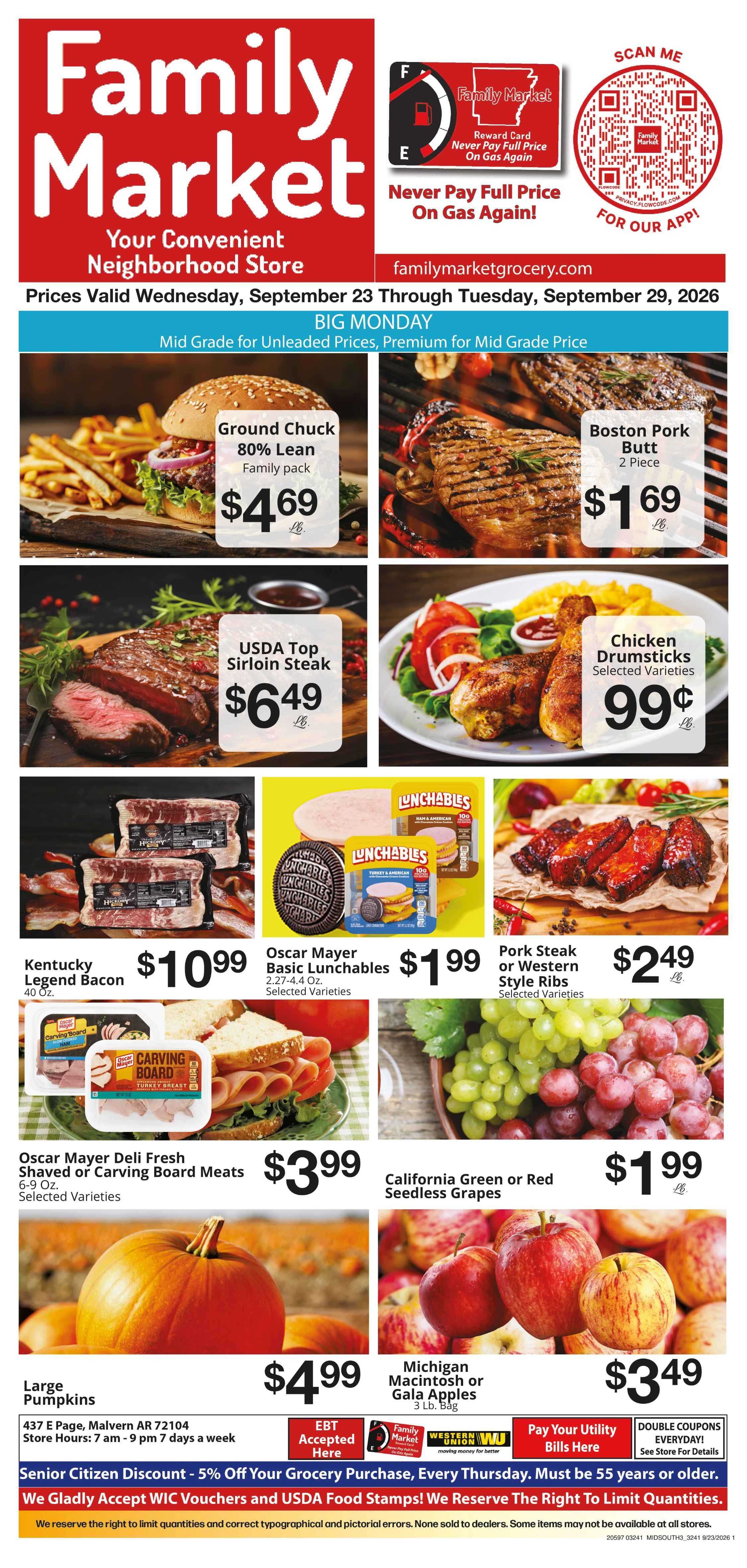 Family Market (Malvern, AR) Weekly Ad September 23 - 29, 2026