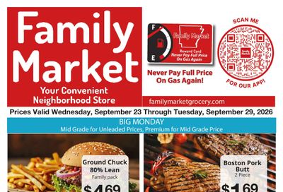 Family Market (Malvern, AR) Weekly Ad September 23 - 29, 2026