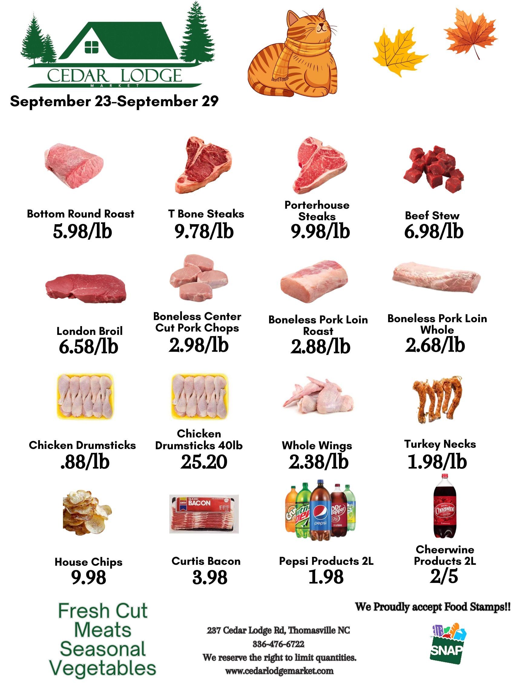 Cedar Lodge Market Weekly Ad September 23 - 29, 2026