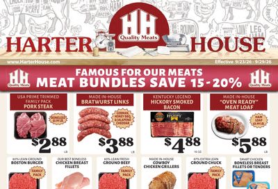 Harter House Weekly Ad September 23 - 29, 2026