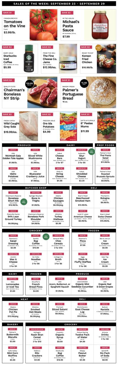 Palmer's Supermarket IGA Sales of the Week Weekly Ad September 23 - 29, 2026