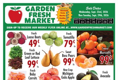 Garden Fresh Market Weekly Ad September 15 - 22, 2026