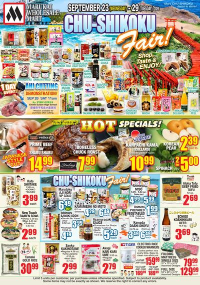 Marukai Hawaii Weekly Ad September 23 - 29, 2026