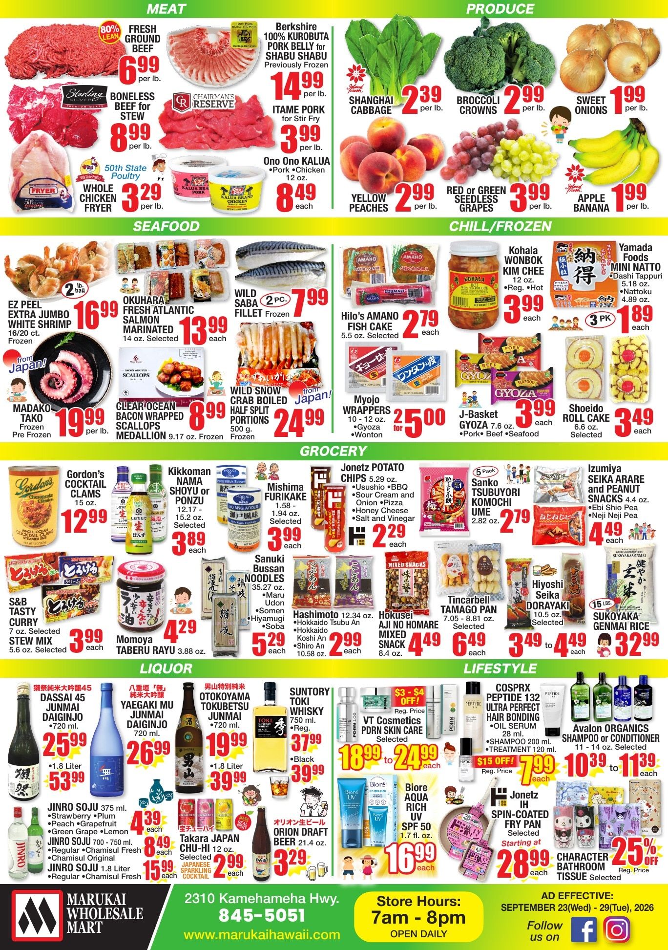 Marukai Hawaii Weekly Ad September 23 - 29, 2026