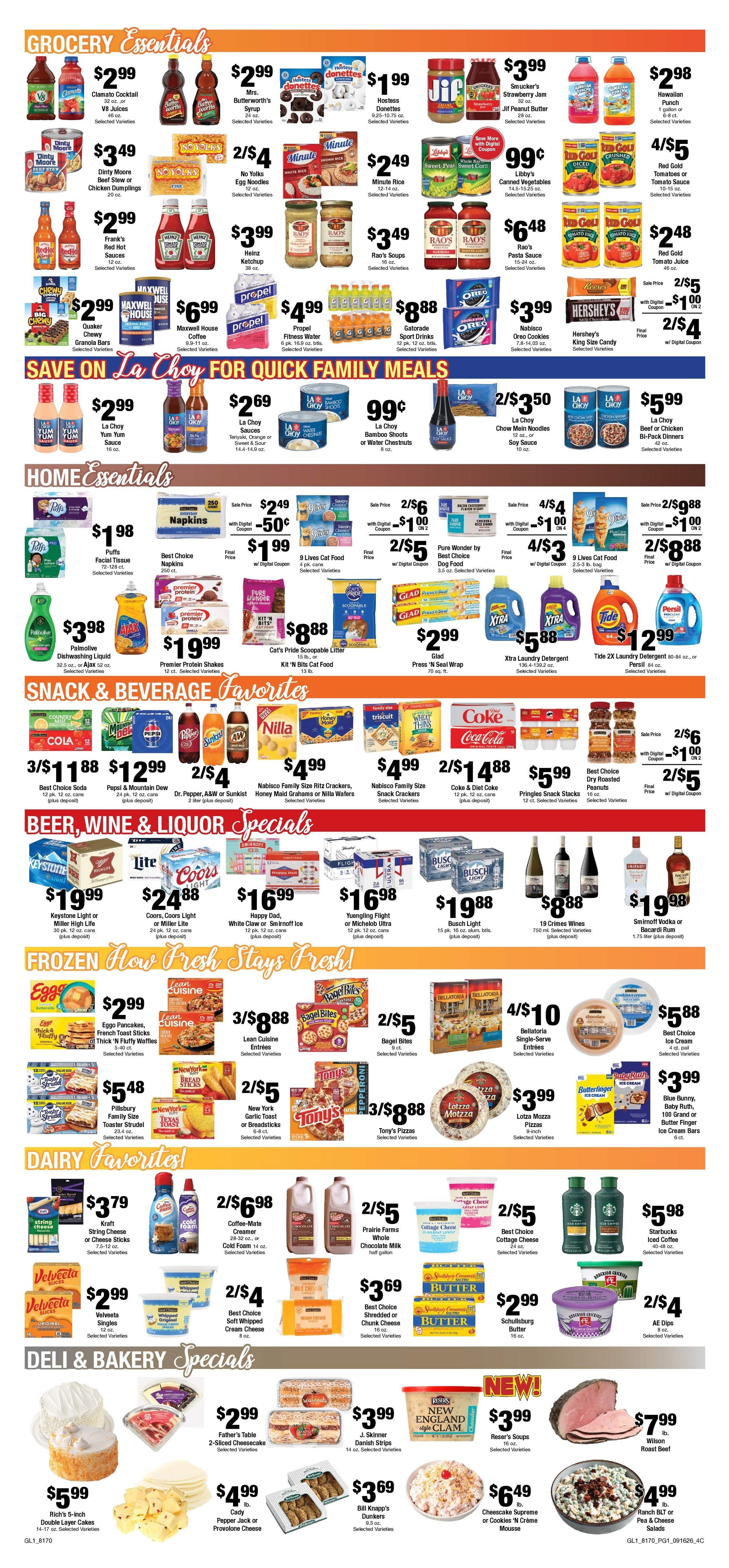 Big G Foods Great Deals This Week! Weekly Ad September 23 - 29, 2026